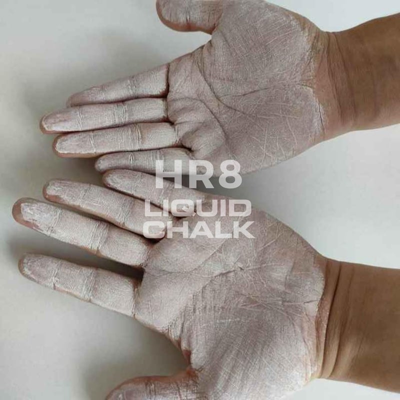 HR8 Liquid Chalk 50ml with Carabiner, Chalkless Mess-Free Grip for Gym, Weightlifting & Rock Climbing Chalk, Liquid Chalk Gym (Up to 30 Uses) - Image 3